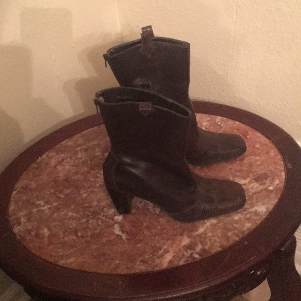 Snake Skin/ leather Boots